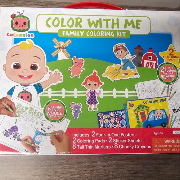 CoComelon Color with Me Family Coloring Art & Craft Kit NWT - Picture 3 of 3